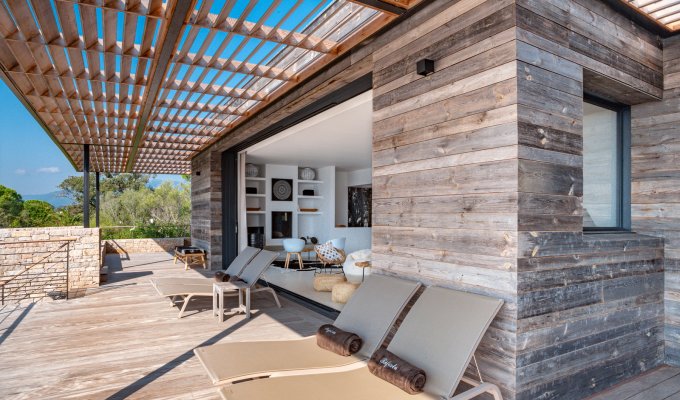 villa luxe piscine vue et acces mer Porto Vecchio