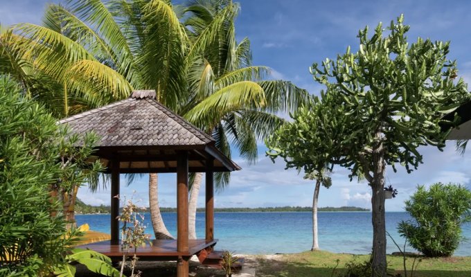 Location villa Bora Bora sur le lagon kayak à disposition