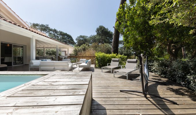 Bassin d'Arcachon Location villa de luxe Pyla sur Mer piscine chauffée proche plage