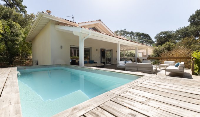 Bassin d'Arcachon Location villa de luxe Pyla sur Mer piscine chauffée proche plage