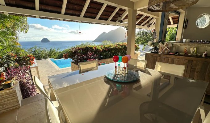 Le Diamant Location Villa Martinique avec piscine privée 300 m plage village et restaurants